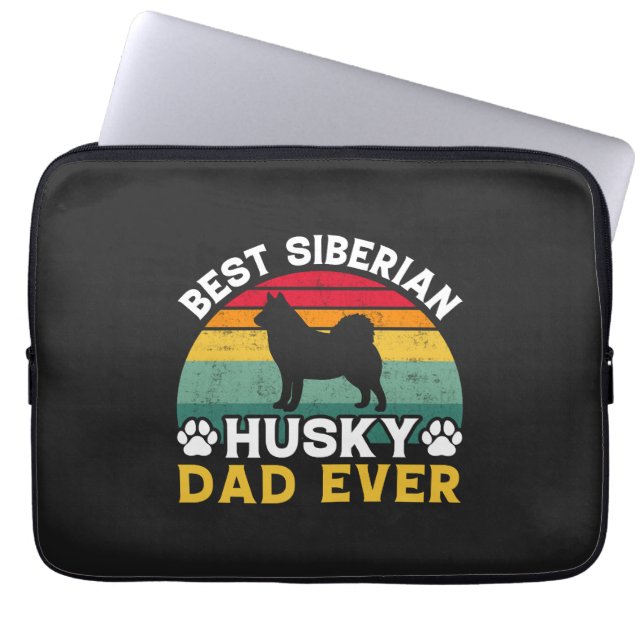 Bästa Siberian husky Pappa någonsin, Fars dag-hyll Laptop Fodral (Framsidan)