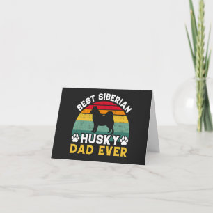 Bästa Siberian husky Pappa någonsin, Fars dag-hyll Tack Kort