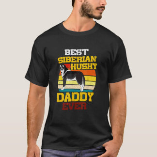 Bästa sibiriska husky hundpappa någonsin Vintage h T Shirt
