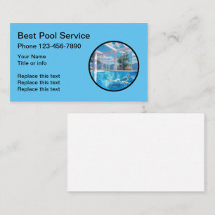 Bästa simmande Bassäng och service Visitkort