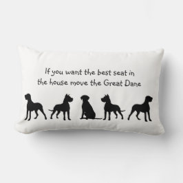 Bästa sittplats i Hund Husdjur i great dane Humor Lumbarkudde