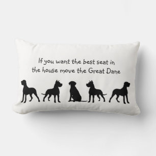 Bästa sittplats i Hund Husdjur i great dane Humor Lumbarkudde