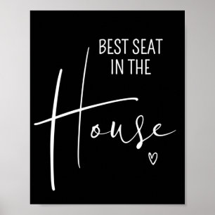 Bästa sittplats i huset Lubbig Batroom Wall Quotes Poster