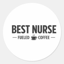 Bästa Sjuksköterska Driven Av Kaffe Klistermärke
