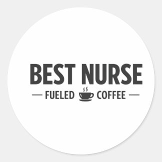 Bästa Sjuksköterska Driven Av Kaffe Klistermärke