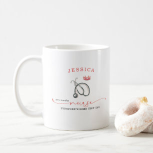 Bästa sjuksköterska någonsin Monogram Sjuksköter Kaffemugg