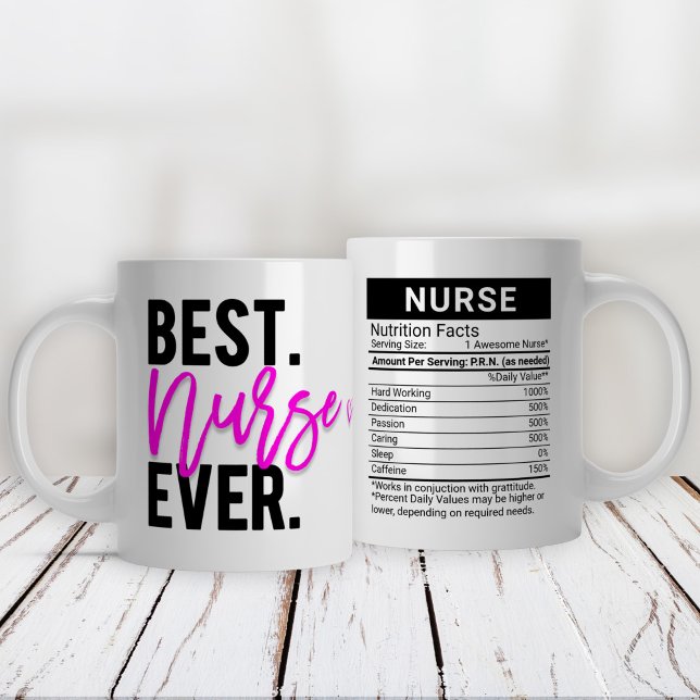 Bästa sjuksköterska någonsin Rosa + redigerbara nä Jumbo Mugg (Skapare uppladdad)