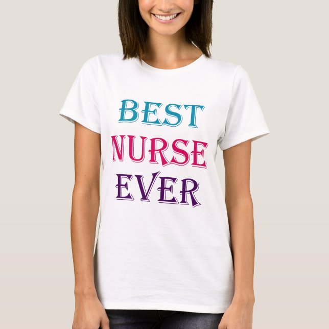 Bästa sjuksköterska någonsin t-shirt (Framsida)