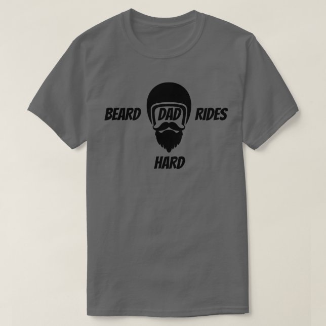 Bästa skägda bikerna Pappa T Shirt (Design framsida)