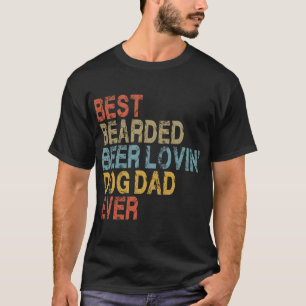 Bästa skäggiga hundpappan som älskar öl någonsin t shirt