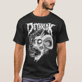 Bästa skalle logotyp sten band dethklok mestikoeme t shirt