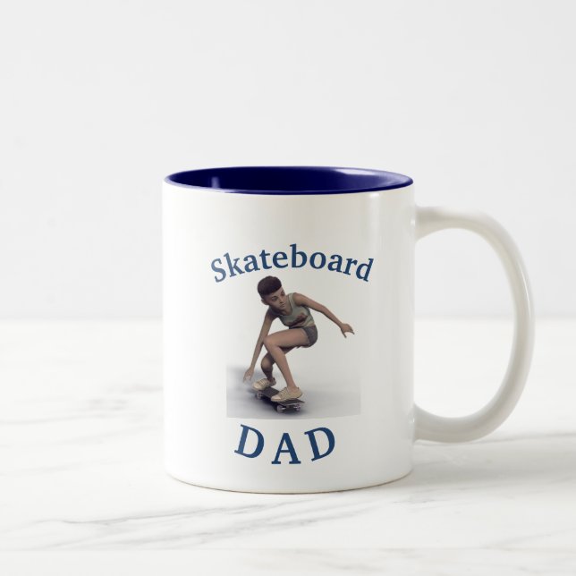Bästa "Skateboard PAPPA" nånsin! Fars dag Två-Tonad Mugg (Höger)