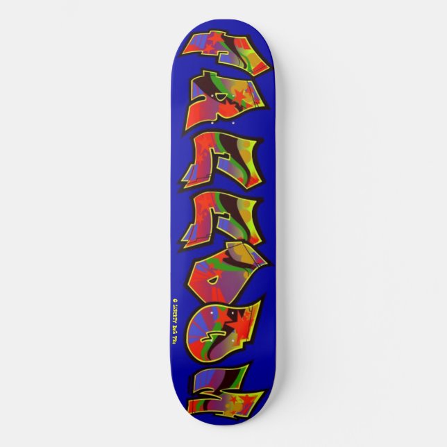 BÄSTA SKATEBOARDER - FREEDOM GRAFFITI - PRO SHREDD OLD SCHOOL SKATEBOARD BRÄDA 21,6 CM (Framsida)