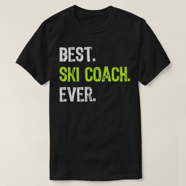 Bästa SKI COACH någonsin T Shirt (Design framsida)