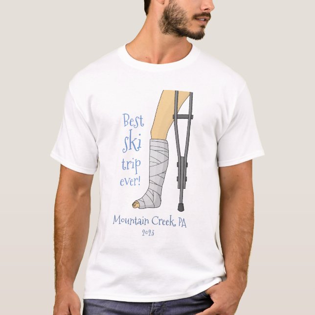 Bästa Ski Resa någonsin ynklig vall T-Shirt (Framsida)