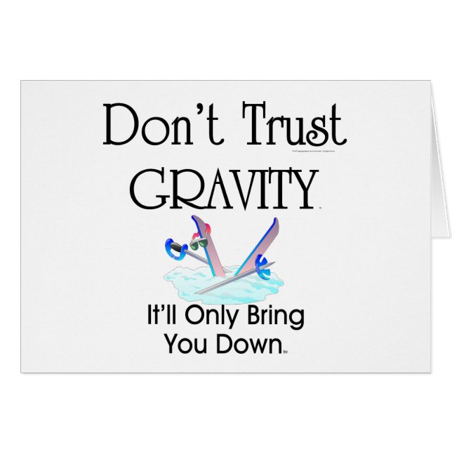 BÄSTA skida humorn Hälsningskort (Framsidan Horizontal)