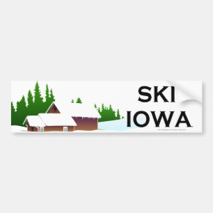BÄSTA skida Iowa Bildekal