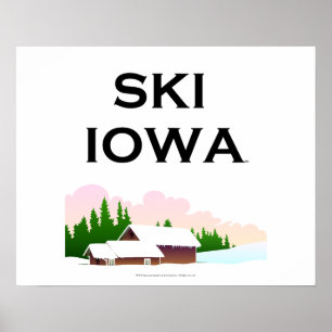 BÄSTA skida Iowa Poster