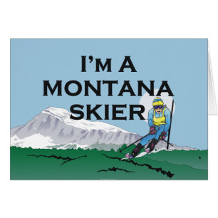 BÄSTA skida Montana Hälsningskort
