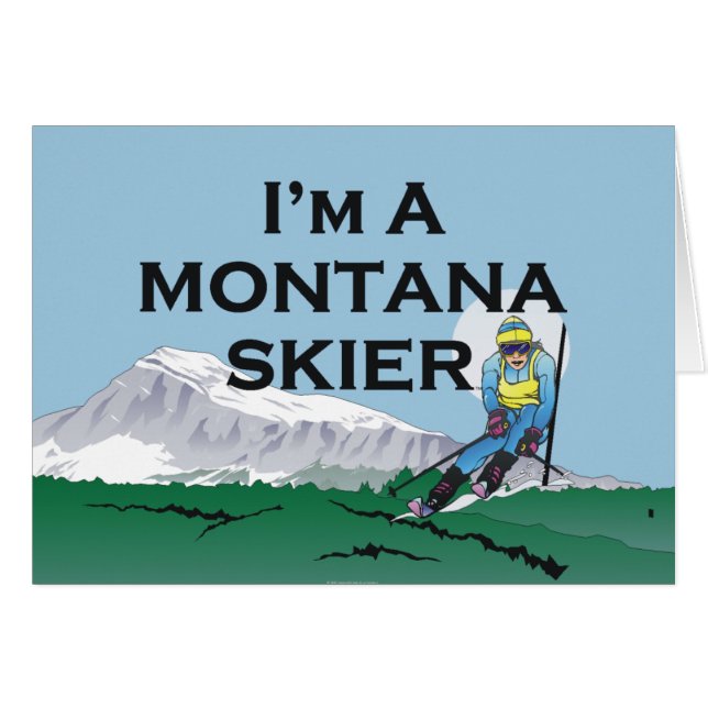 BÄSTA skida Montana Hälsningskort (Framsidan Horizontal)