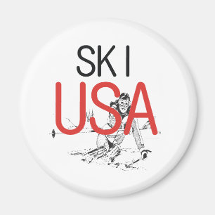 BÄSTA skida USA Magnet