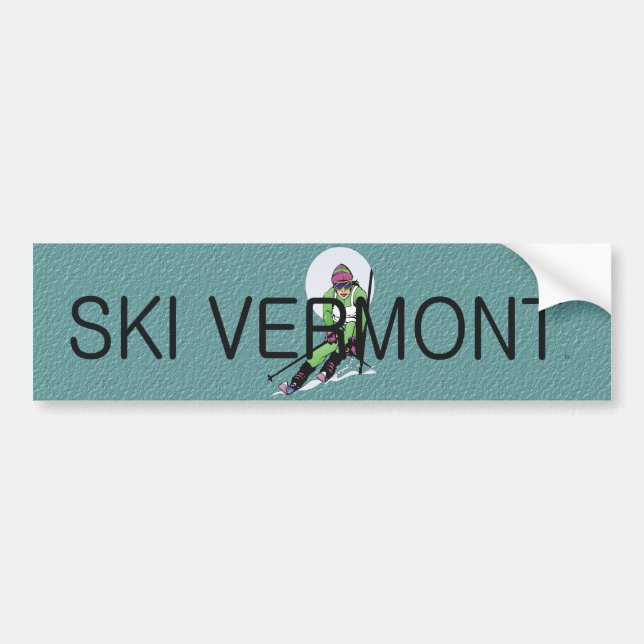 BÄSTA skida Vermont Bildekal (Framsidan)