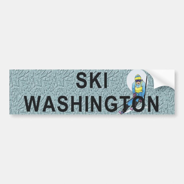 BÄSTA skida Washington Bildekal (Framsidan)