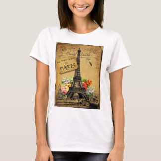Bästa skjorta för Paris Eiffel tornbomull T Tee Shirt