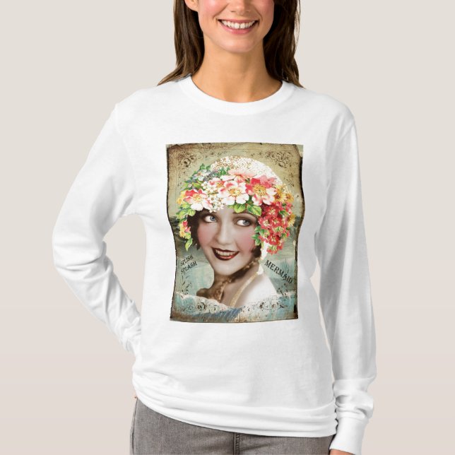 Bästa skjortakvinna för långärmad T bomull Tröja (Framsida)