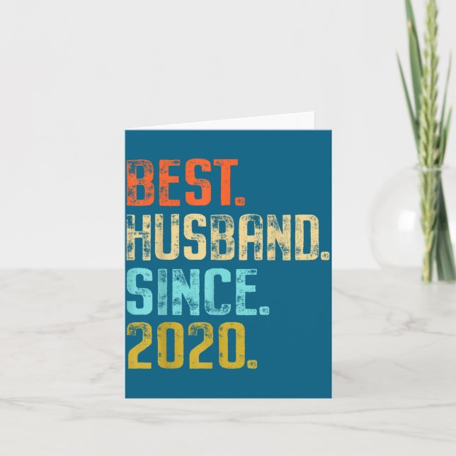 Bästa skjortan make sedan 2020 5 bröllop kort (Framsida)