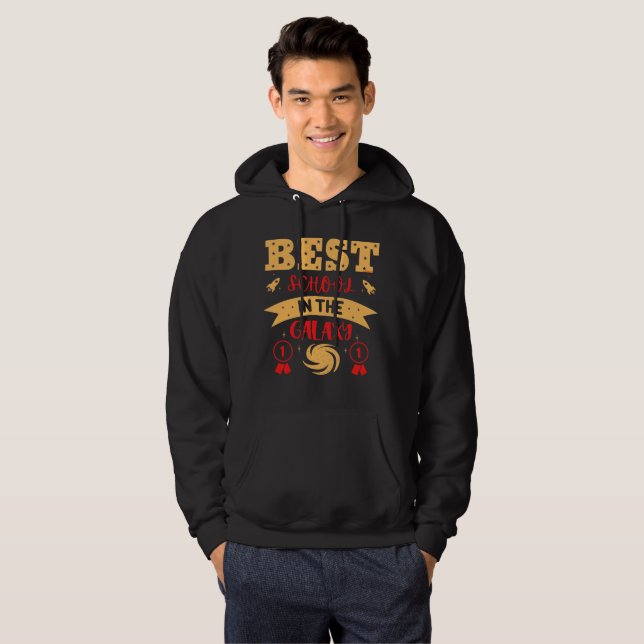 BÄSTA SKOL I GALAXY Lustigt sött Hoodie (Hel framsida)