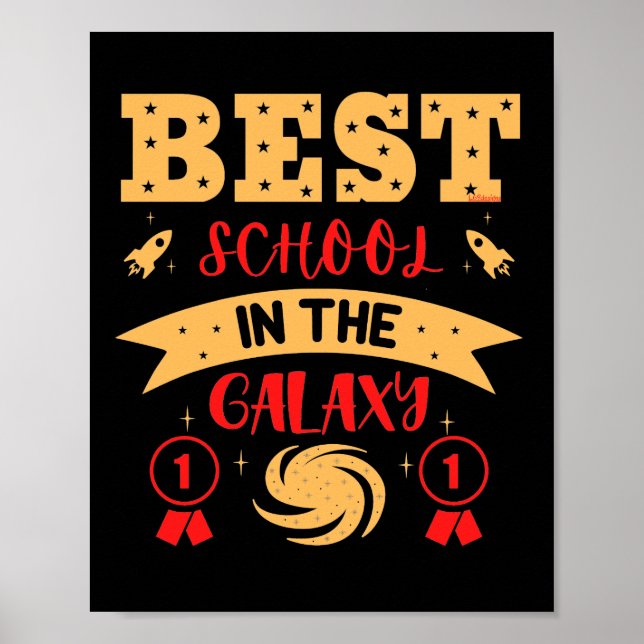 BÄSTA SKOL I GALAXY Lustigt sött Poster (Framsidan)