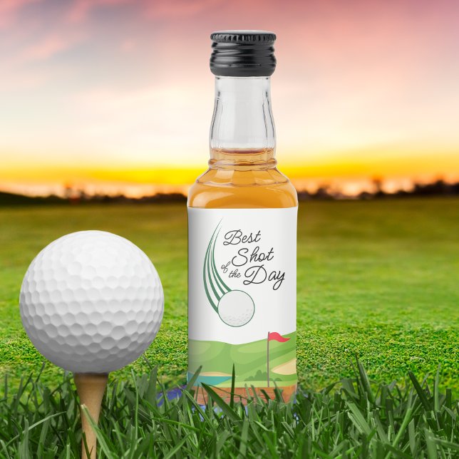 Bästa slaget på dagen golfgåva spritflaskor etikett (Best shot of the day miniature liquor label golf favor decoration
)
