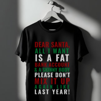 Bästa Smala för Santa Tjock-bankkonto T Shirt