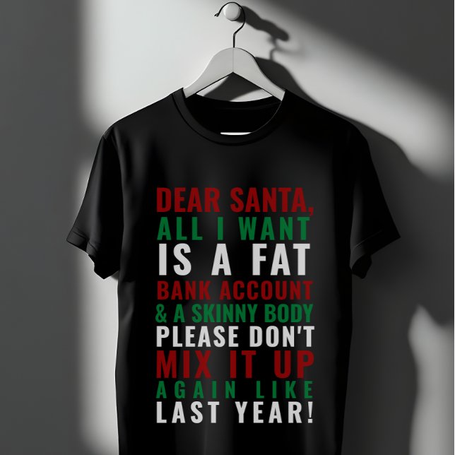 Bästa Smala för Santa Tjock-bankkonto T Shirt (Skapare uppladdad)