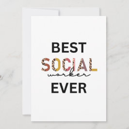 Bästa Socialarbetare Någonsin Tacksamhetskort Tack Kort