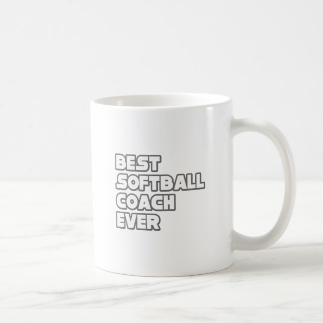 Bästa Softball Coach någonsin Kaffemugg (Höger)