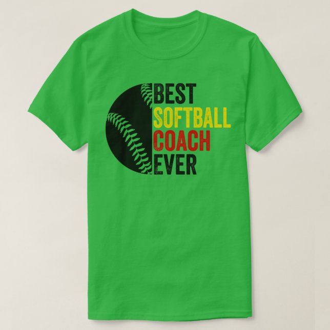 Bästa SoftBall-coach någonsin T Shirt (Design framsida)