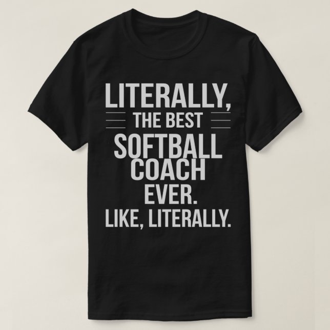 Bästa Softball Coach någonsin uppskattad finare gi T Shirt (Design framsida)