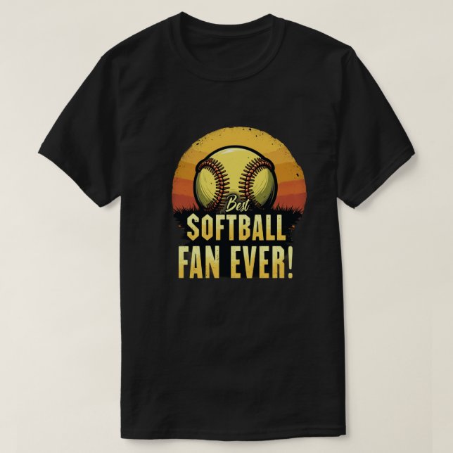 Bästa Softball Fläkt någonsin T Shirt (Design framsida)