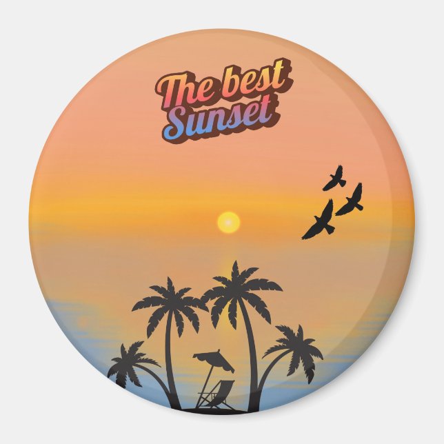 Bästa solnedgång. magnet (Framsidan)