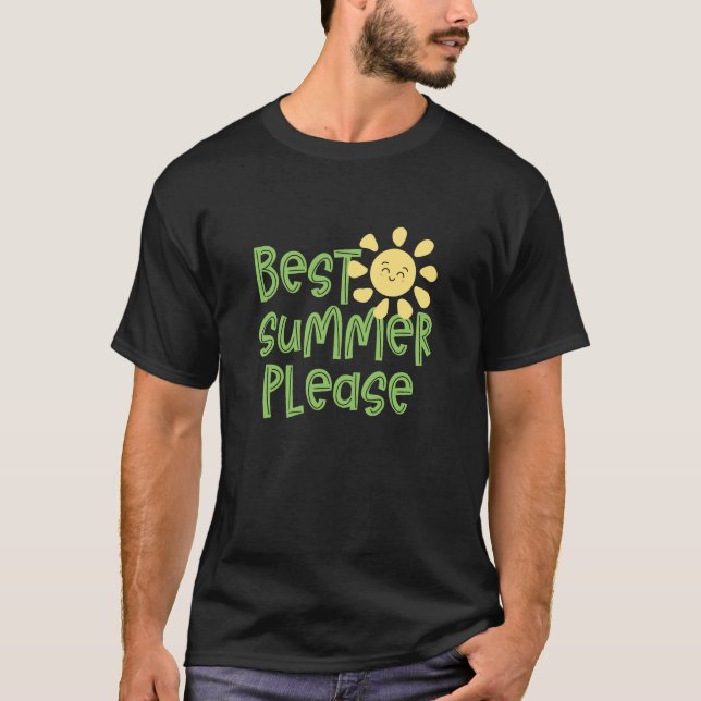 Bästa sommar - snälla - roliga citat t shirt (Framsida)