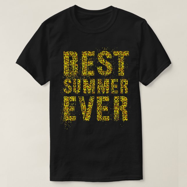 BÄSTA SOMMER NÅGONSIN LEopard Print Camp Personal  T Shirt (Design framsida)