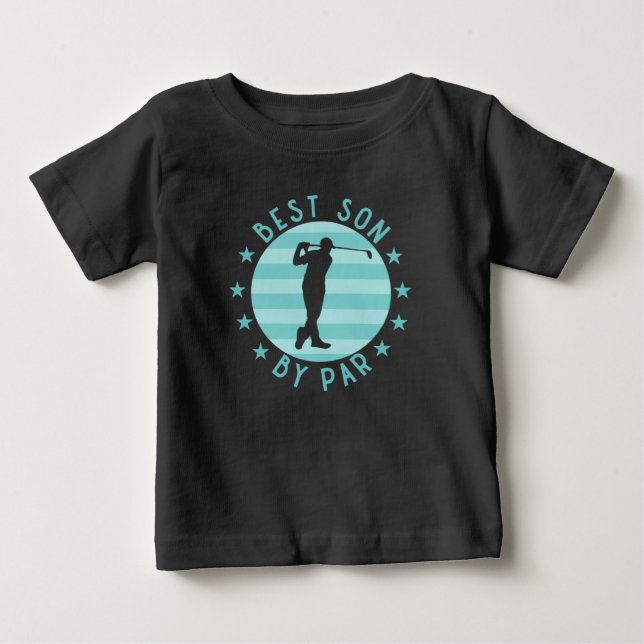 Bästa son efter par golf älskare t shirt (Framsida)