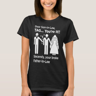 Bästa son i Lag Far i Bride Pappa Bröllop m T Shirt