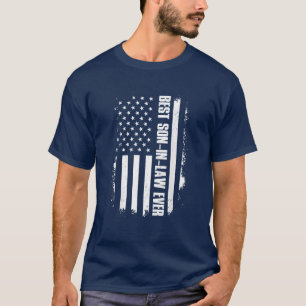 Bästa son in Law All American Flagga Vintage T Shirt