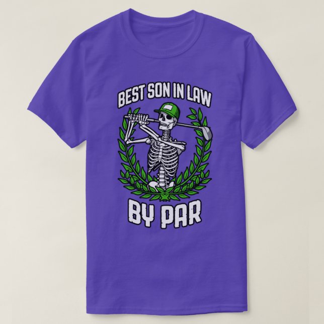 Bästa son in law by Par Golf Funny Golfing Skeleto T Shirt (Design framsida)