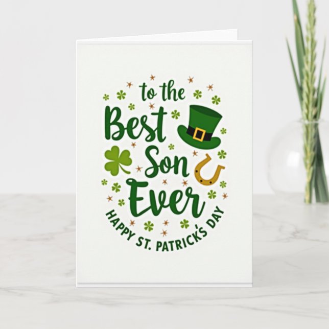 Bästa sonen St Patricks Day-kort Kort (Framsida)