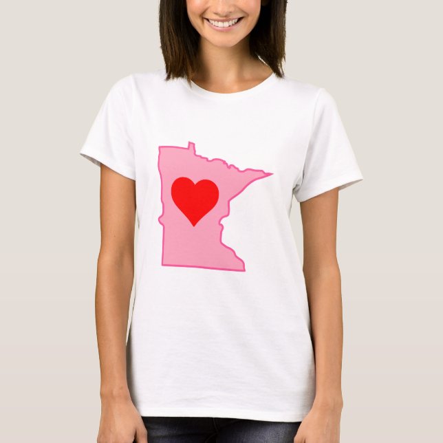Bästa spagetti - jag älskar Minnesota Tee Shirt (Framsida)