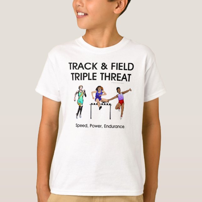 BÄSTA spåra det trefaldiga hot T Shirt (Framsida)